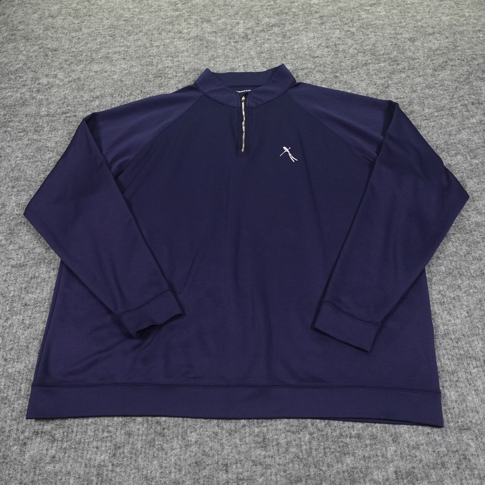 Holderness & Bourne The Dawson 1/4 Zip Pullover Mens XXL Navy Blue DryLuxe Golf
